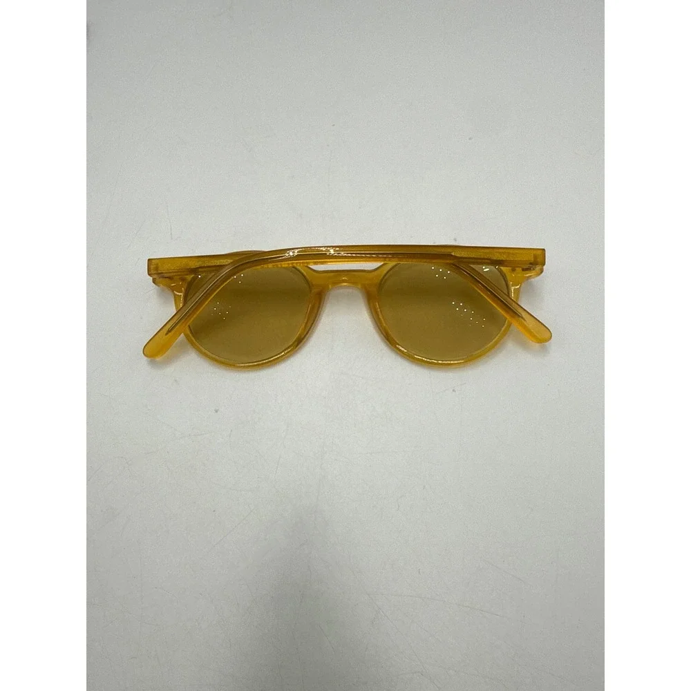 YESLOOK Jardi Round Translucent Amber Yellow Eyeglasses Frames 45-21-135 C6